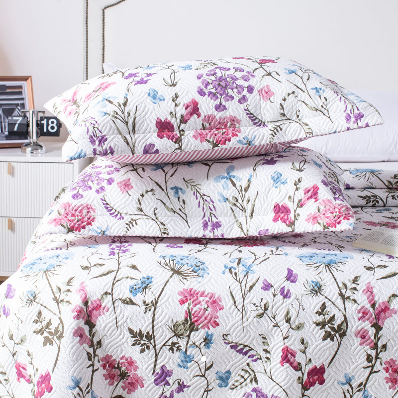 Kasentex Floral Quilt Set - Lightweight & Reversible - Cozy & Stylish Bedding - Machine Washable