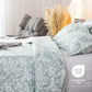 Kasentex Lightweight Green Floral Quilt Set - Light All Season Bedding