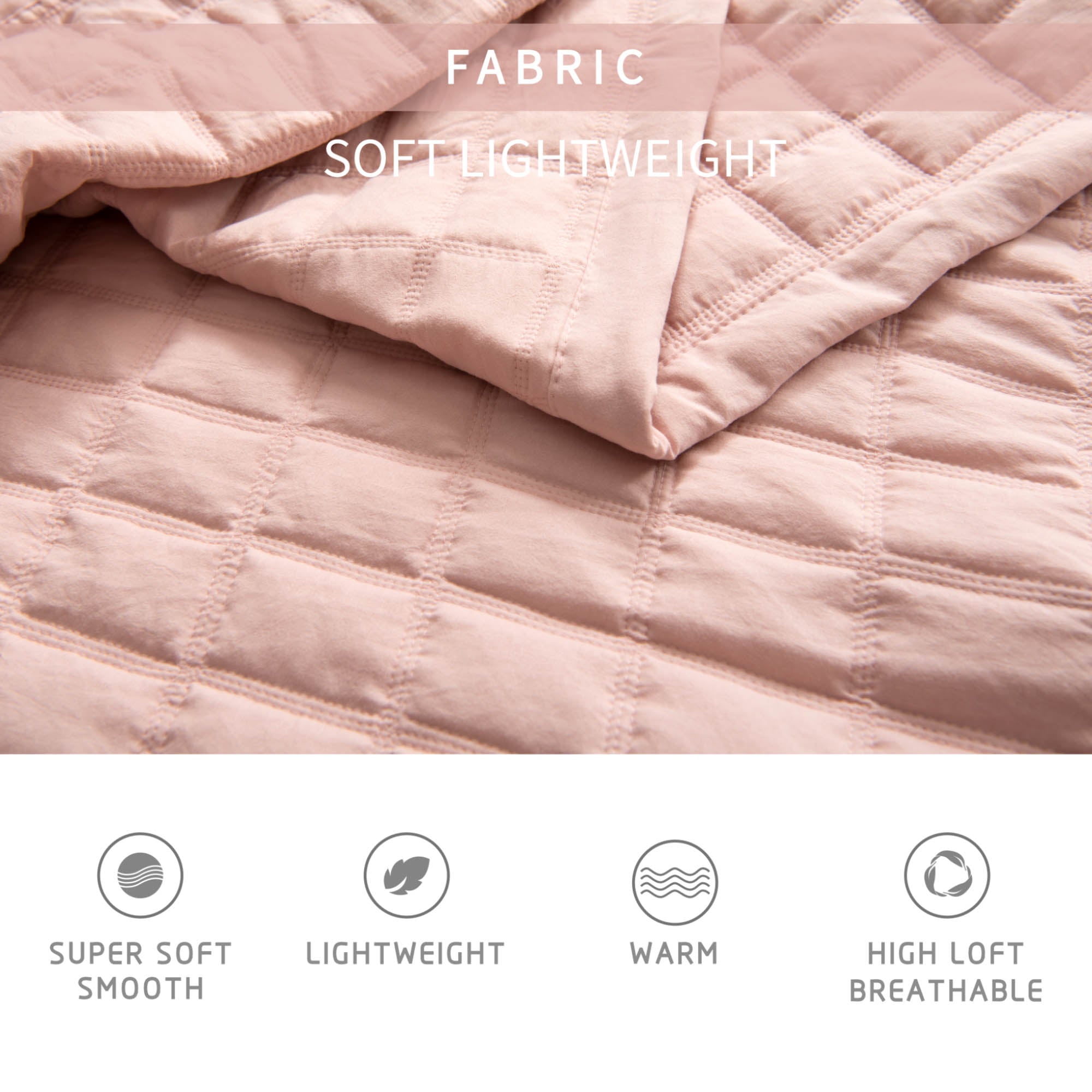 Dusky pink quilted online bedspread