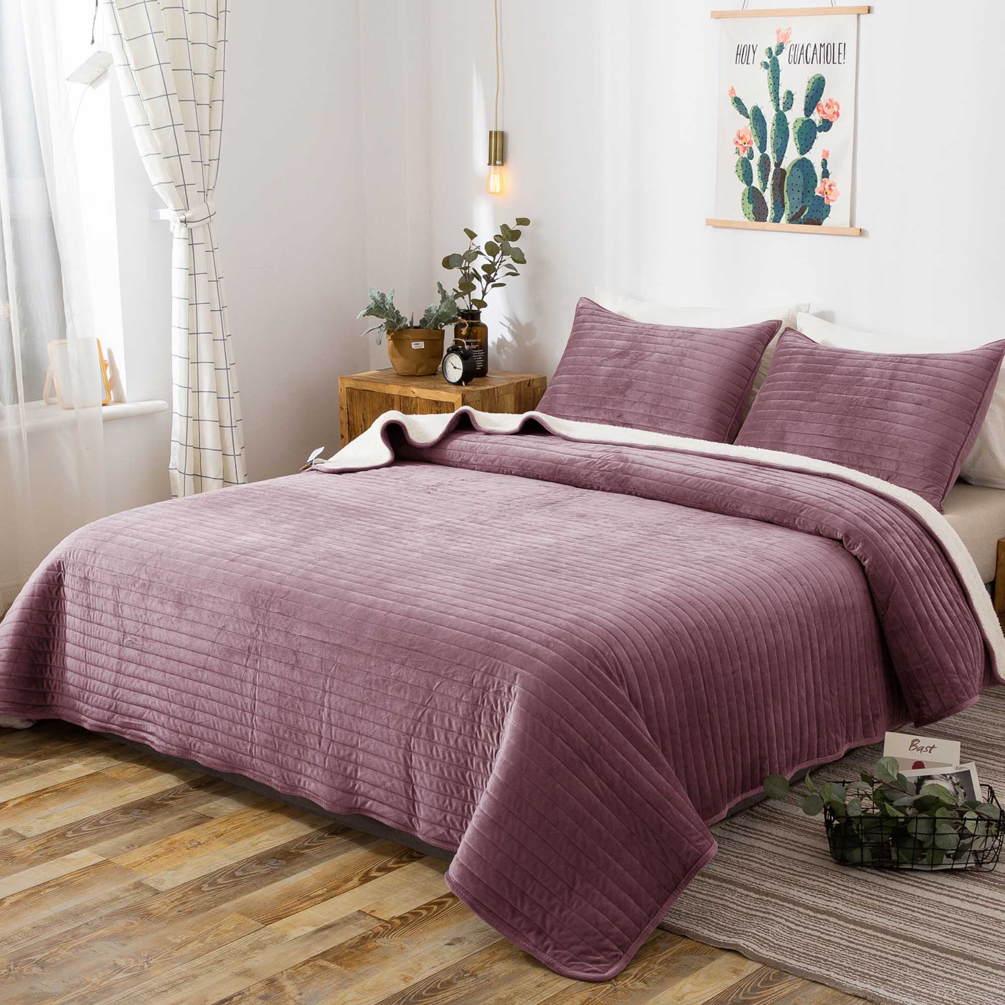 Purple discount sherpa comforter