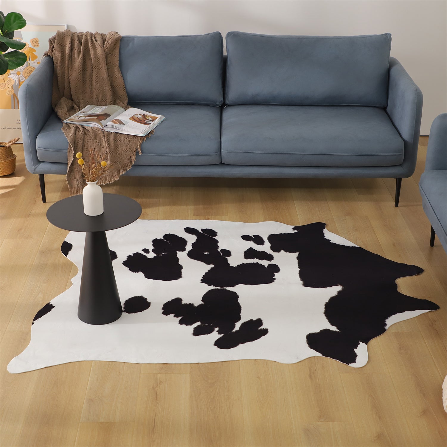 Cow Print Area Rug, Country 2024 Western Rugs, Cute Animal Printed Carpet