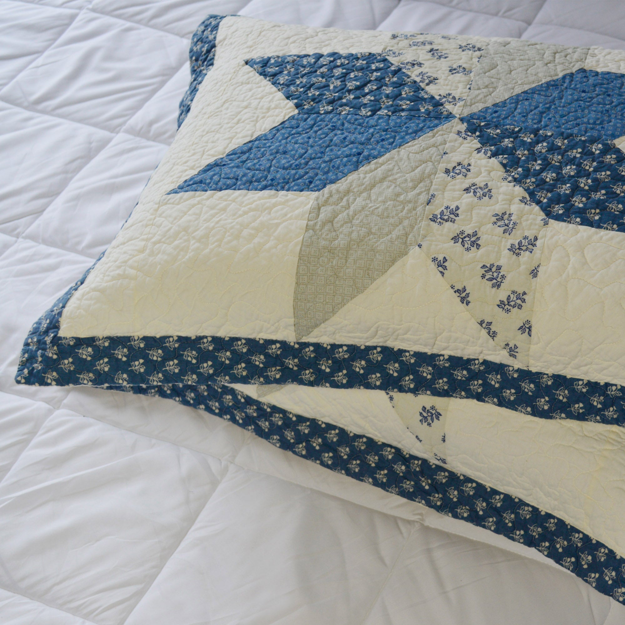 Ivory quilted hotsell pillow shams